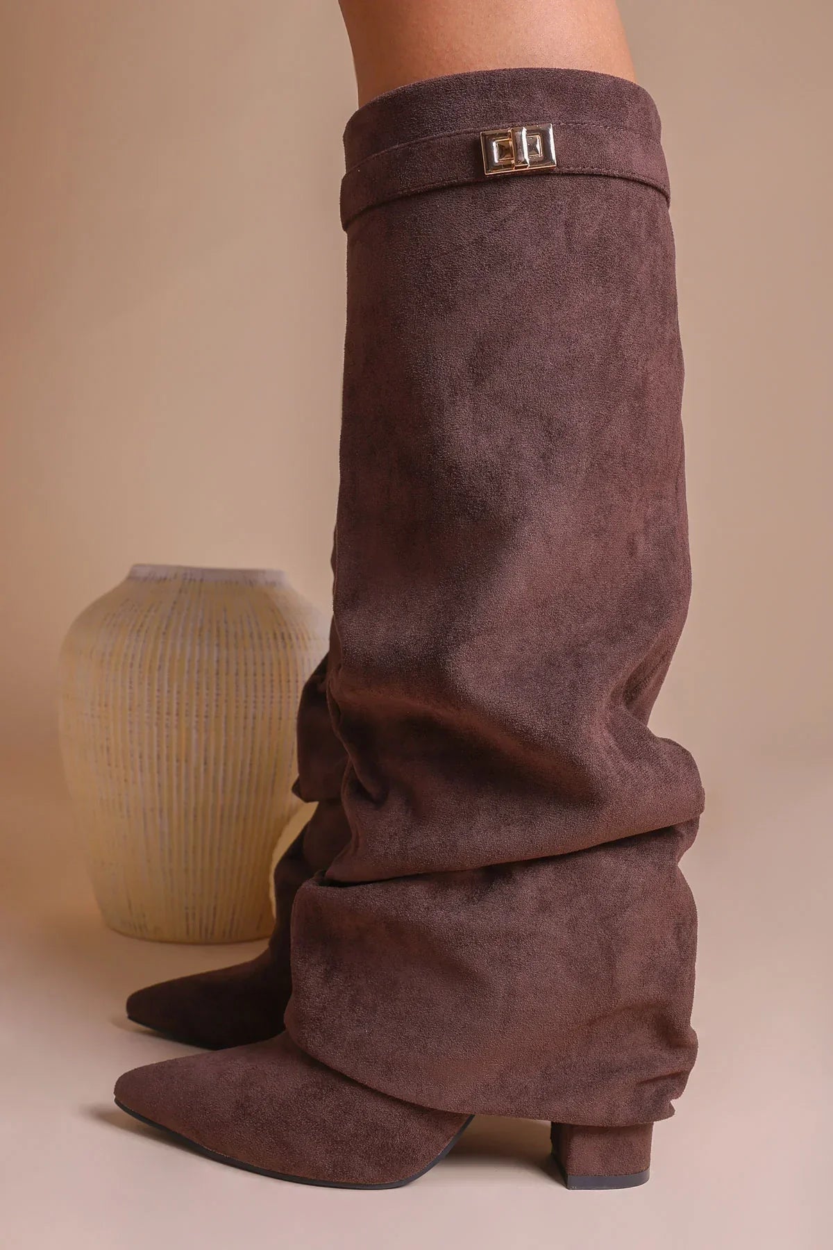 FOX - Suede Slouchy Knee-High Boots