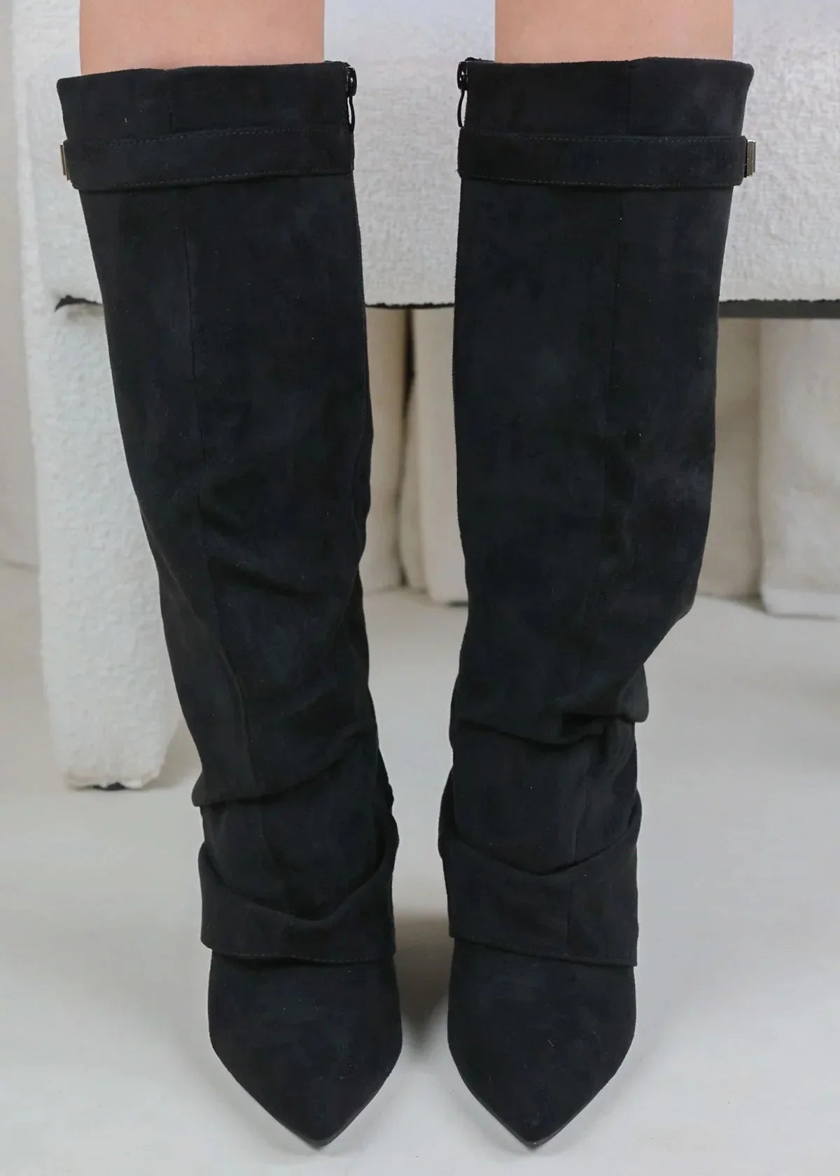 FOX - Suede Slouchy Knee-High Boots
