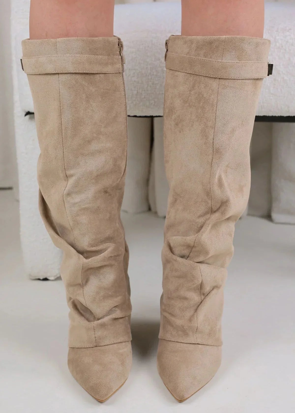 FOX - Suede Slouchy Knee-High Boots