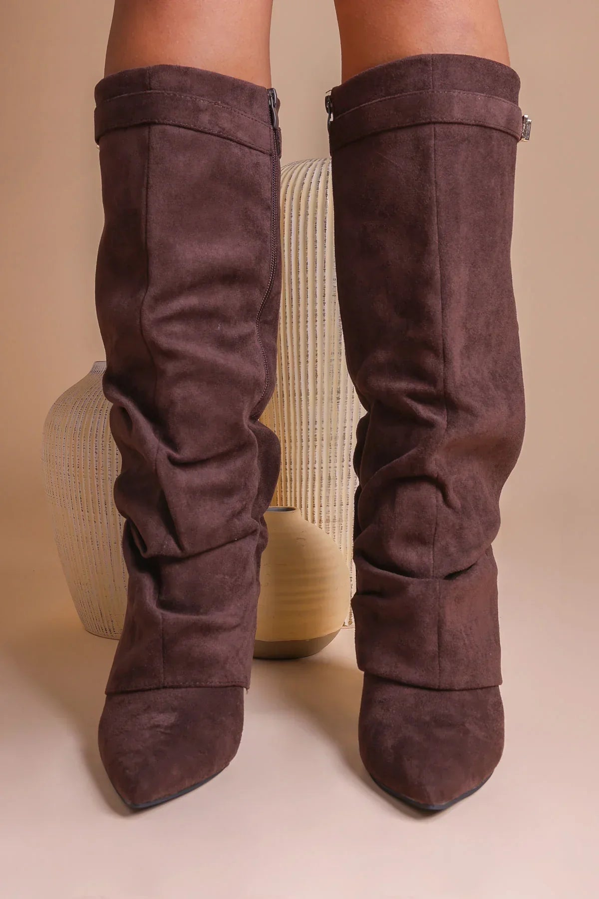 FOX - Suede Slouchy Knee-High Boots