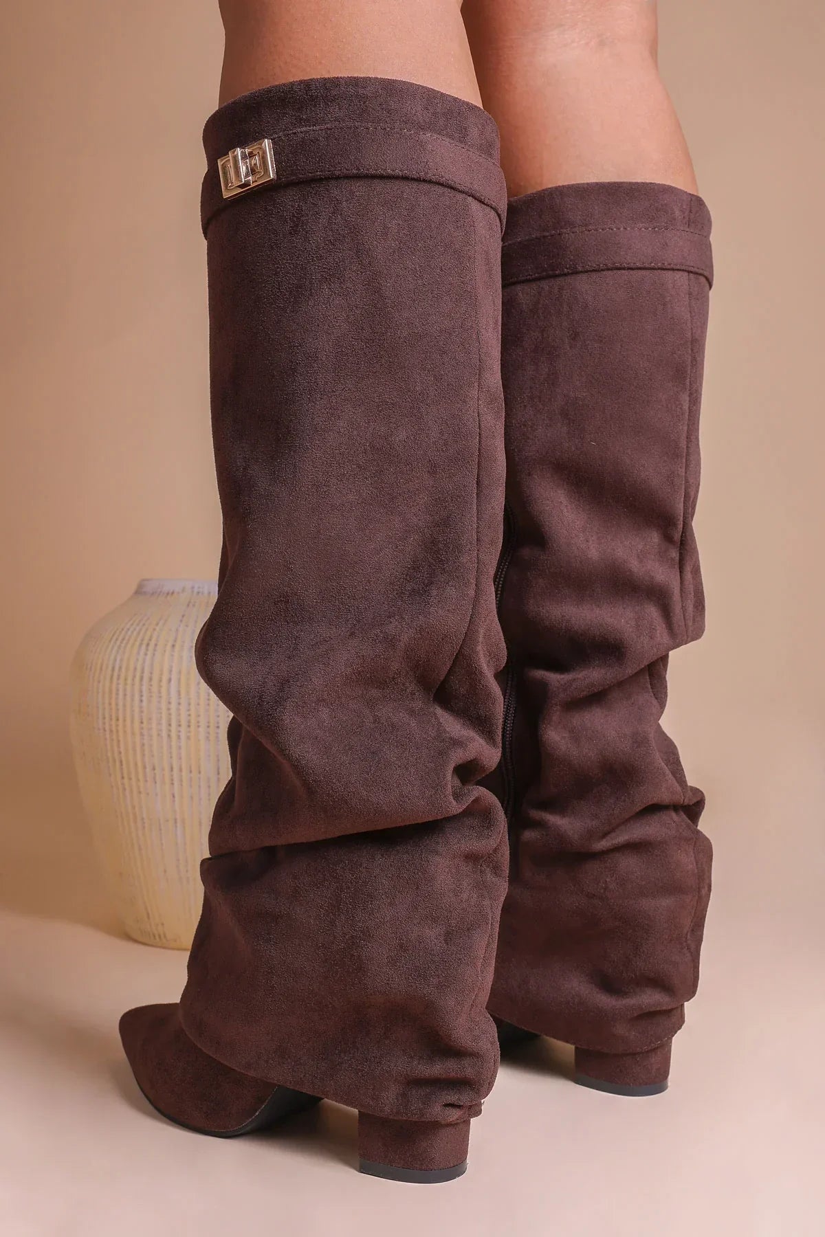 FOX - Suede Slouchy Knee-High Boots