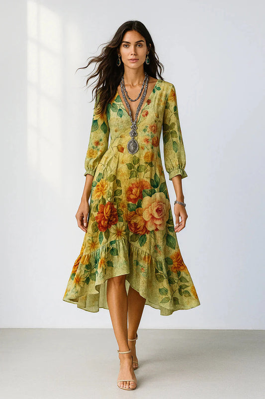 Debra - Floral Printed Maxi Dress