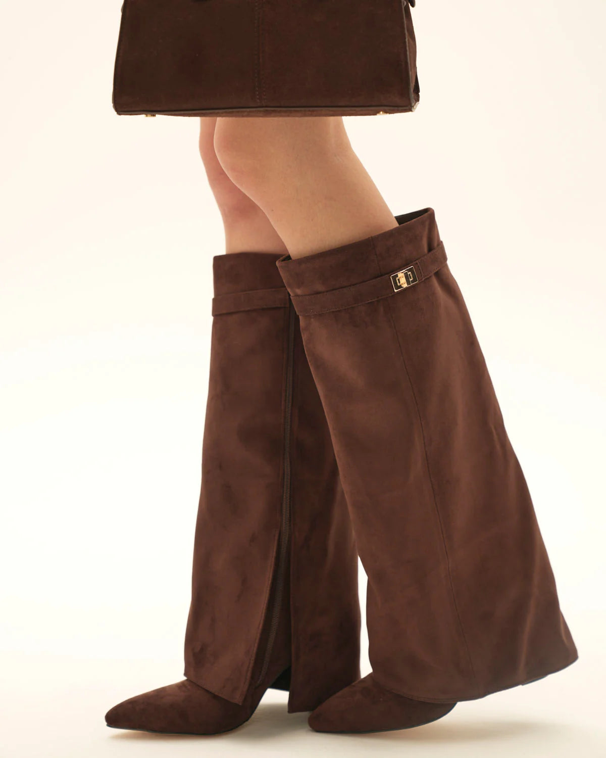 FOX - Suede Slouchy Knee-High Boots