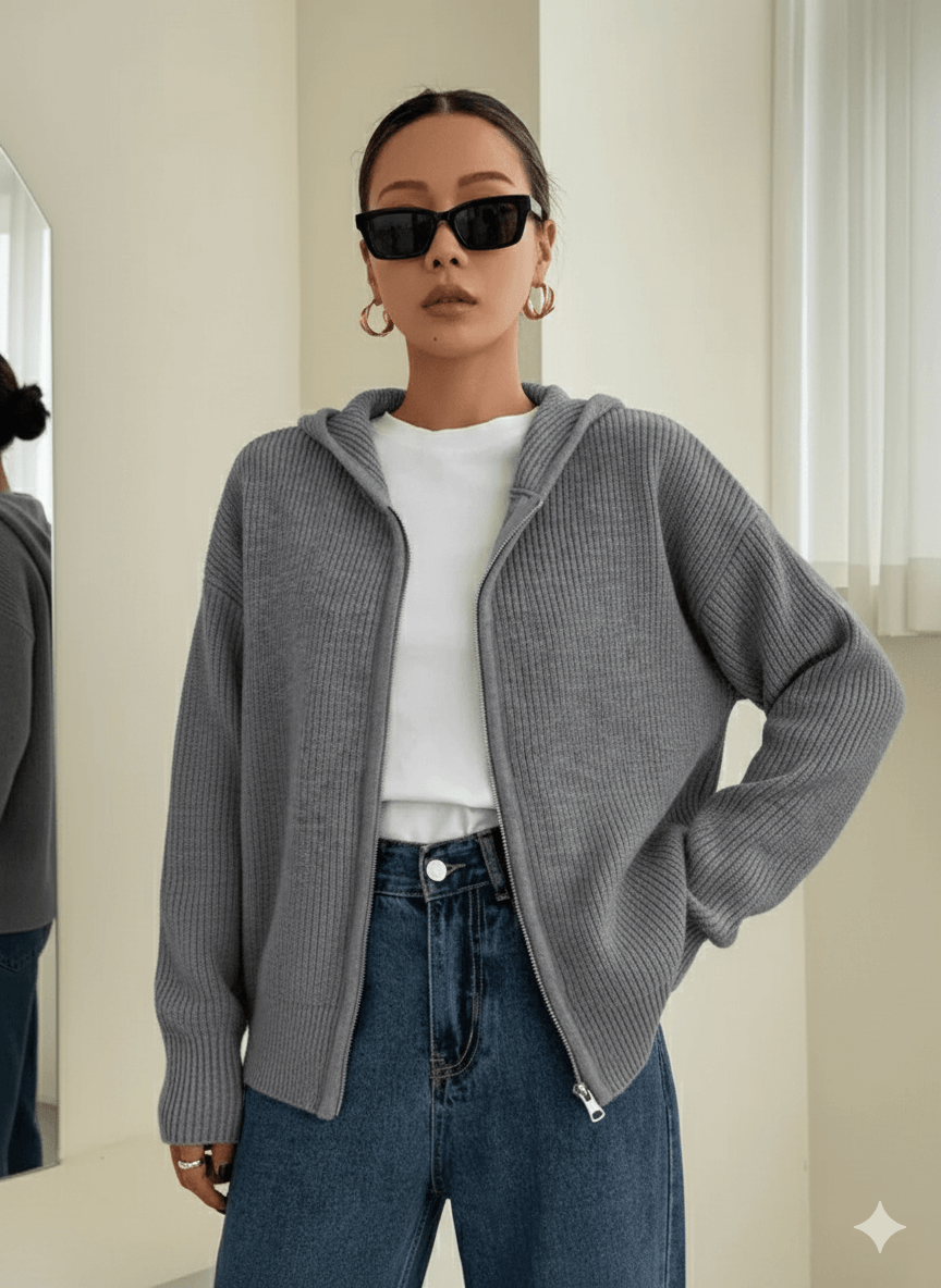 Warmth & Whispers — Autumn Cardigan Hoodie