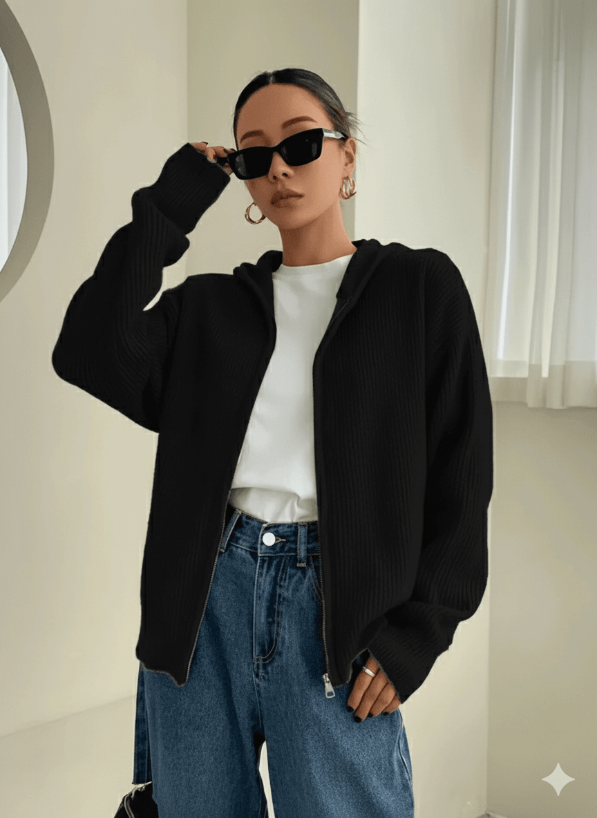 Warmth & Whispers — Autumn Cardigan Hoodie