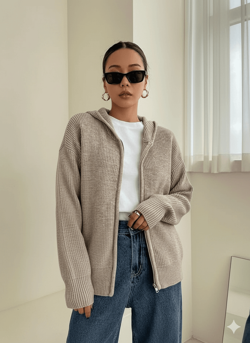 Warmth & Whispers — Autumn Cardigan Hoodie