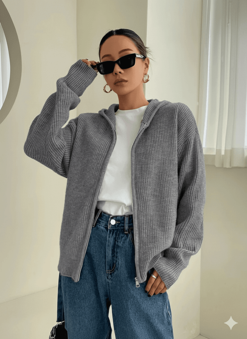 Warmth & Whispers — Autumn Cardigan Hoodie