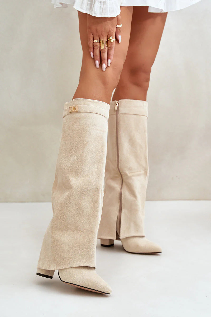 FOX - Suede Slouchy Knee-High Boots