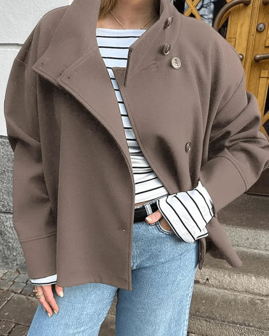 Rosalia Elegant High-Collar Jacket